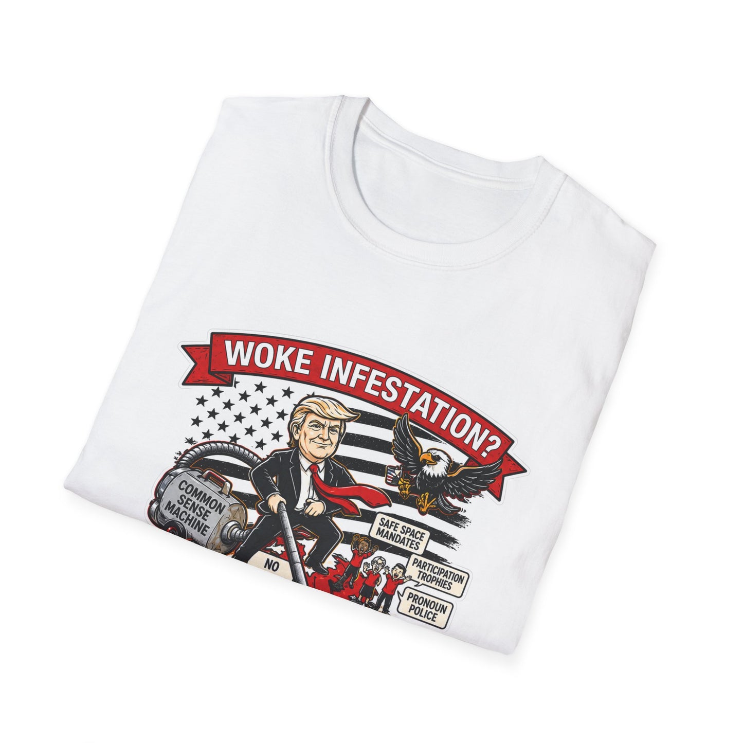 "Woke Infestation? No More!" Trump Patriotic Graphic Tee